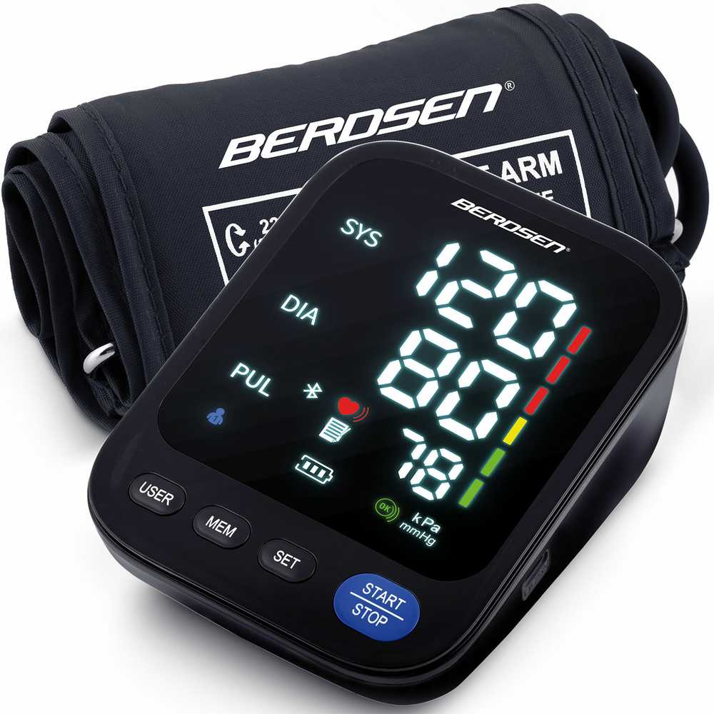 Berdsen BD-123 žasto kraujospūdžio matuoklis su lenkiškais pranešimais ir „Bluetooth“ ryšiu