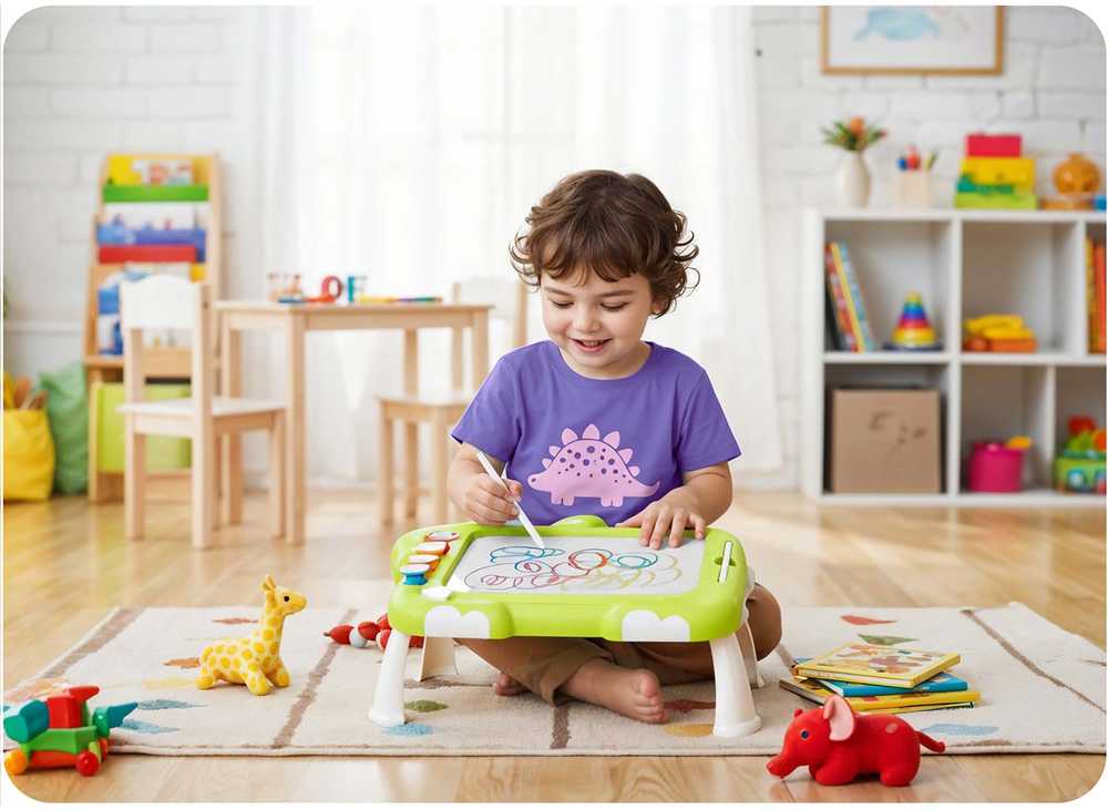 Ricokids RK-823 magnetinė dėlionė staliukas vaikams Tangram lentelė