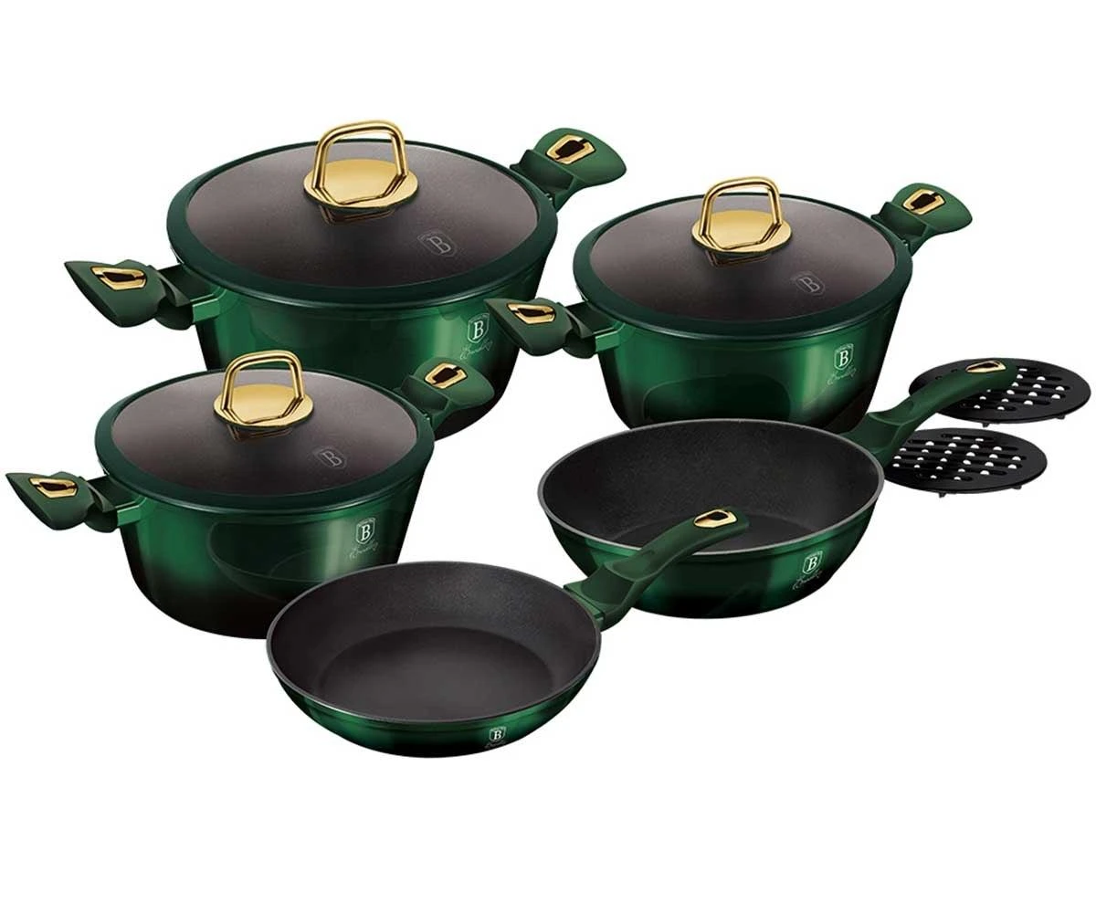Puodų komplektas (10 dalių) Berlinger Haus Emerald Collection BH/6065