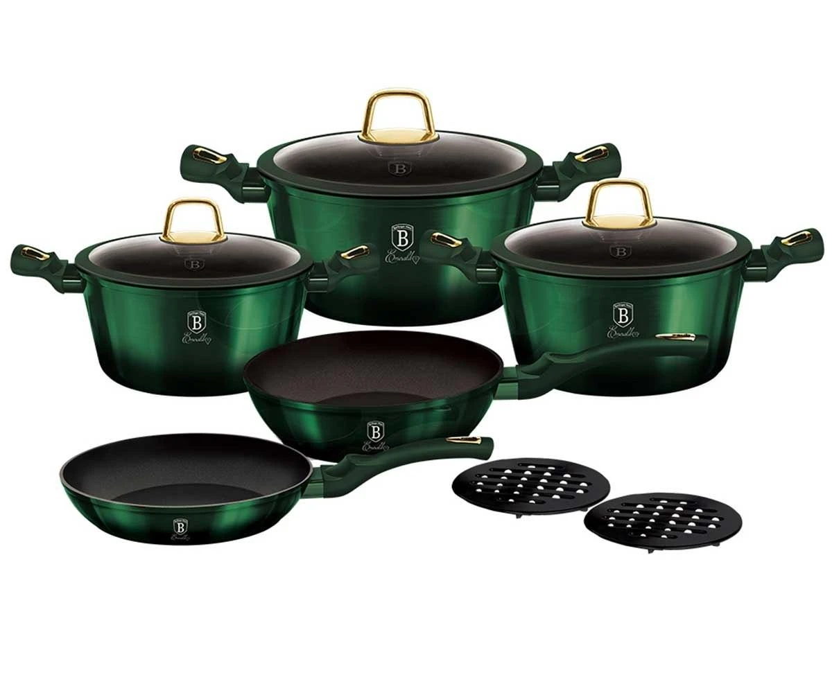 Puodų komplektas (10 dalių) Berlinger Haus Emerald Collection BH/6065