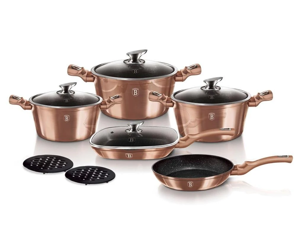 Berlinger namas KOMPLET GARNKÓW 11-EL. BERLINGER HAUS METALLIC LINE ROSE GOLD BH-6191