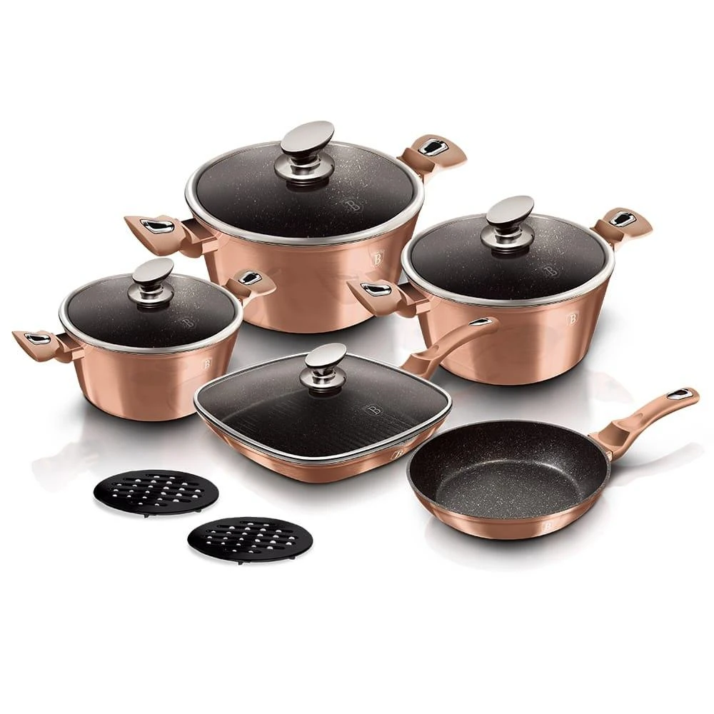 Berlinger namas KOMPLET GARNKÓW 11-EL. BERLINGER HAUS METALLIC LINE ROSE GOLD BH-6191