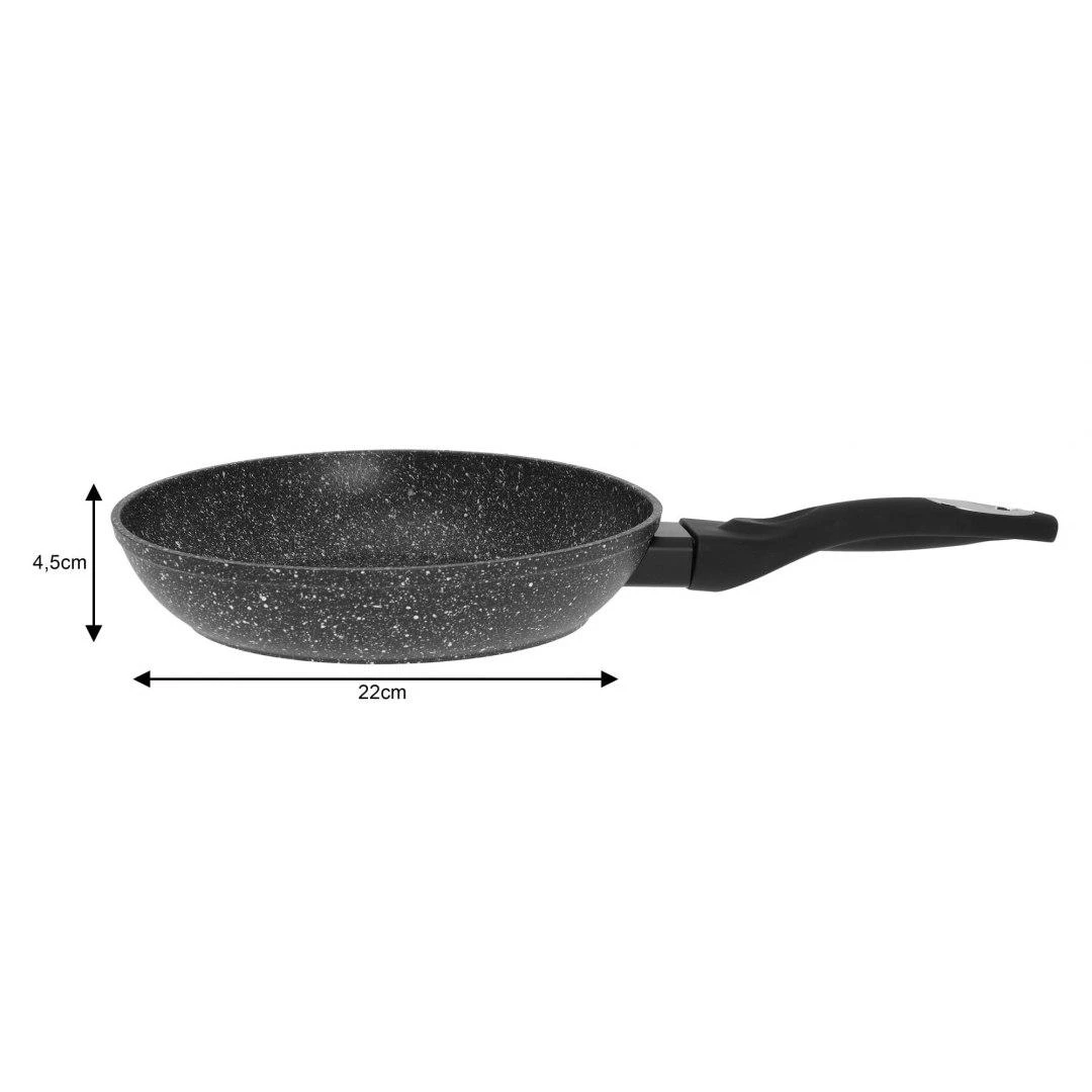 Keptuvė Klausberg aliuminio keptuvė, pilko marmuro, 22 cm skersmens