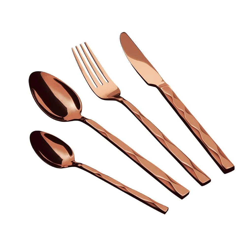 24 DALIŲ STALIO ĮRANKŲ RINKINYS. GLOSSY BERLINGER HAUS ROSEGOLD BH-2621
