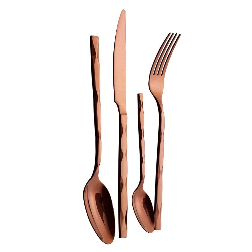 24 DALIŲ STALIO ĮRANKŲ RINKINYS. GLOSSY BERLINGER HAUS ROSEGOLD BH-2621
