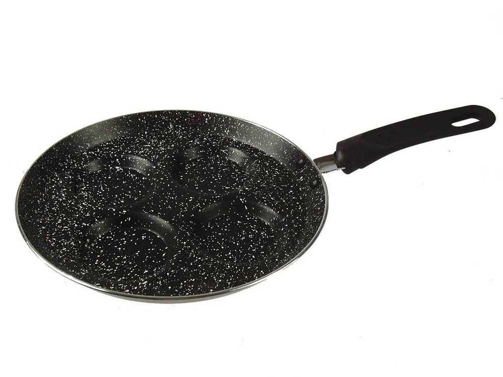 King Hoff Keptuvė Kinghoff kiaušinių keptuvė, aliuminis, juodas marmuras, skersmuo 24 cm