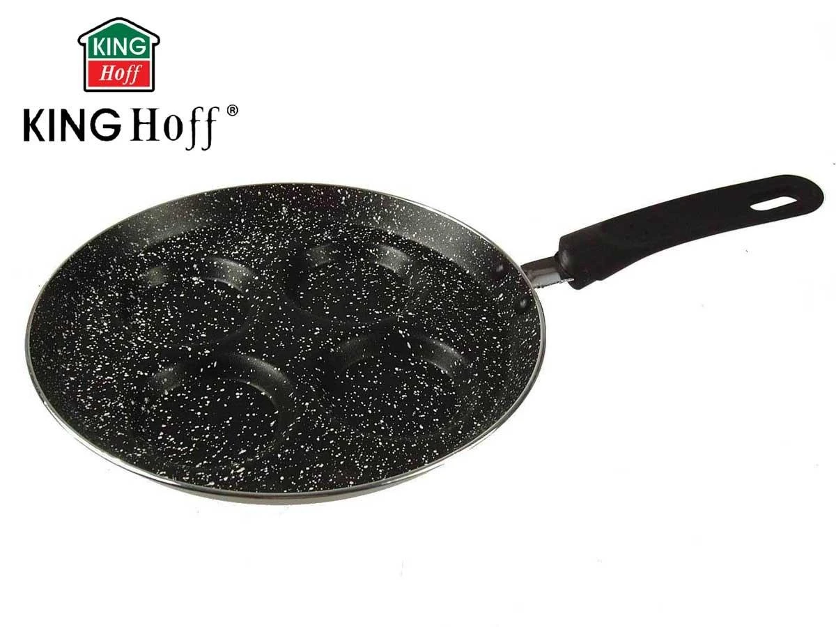 King Hoff Keptuvė Kinghoff kiaušinių keptuvė, aliuminis, juodas marmuras, skersmuo 24 cm