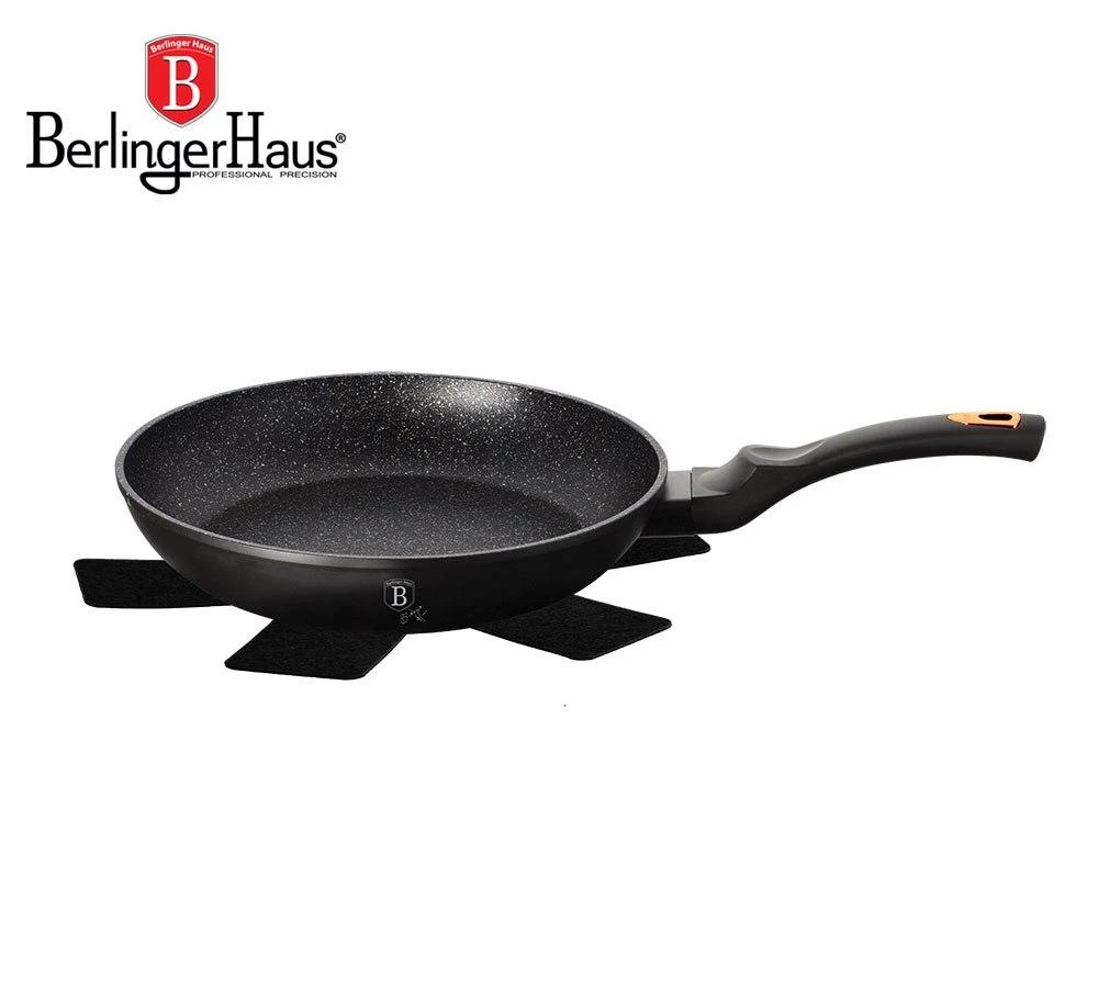 28CM BERLINGER HAUS Juodas ROSE GRANITE PAN BH-1635-N
