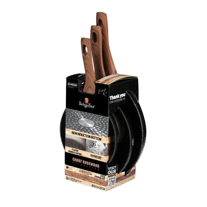 Berlinger Haus keptuvė Ebony 20 24 28cm rinkinys 3vnt.