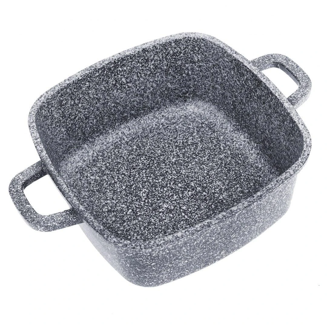 Rinkinys 6 dalių puodų rinkinys, pilkas marmuras, skersmuo 20, 24, 28 cm, Klausberg