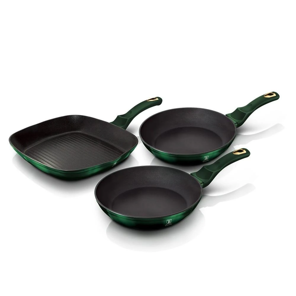 3 TITANO VENTILIATORIŲ RINKINYS BERLINGER HAUS METALLIC EMERALD BH-6167