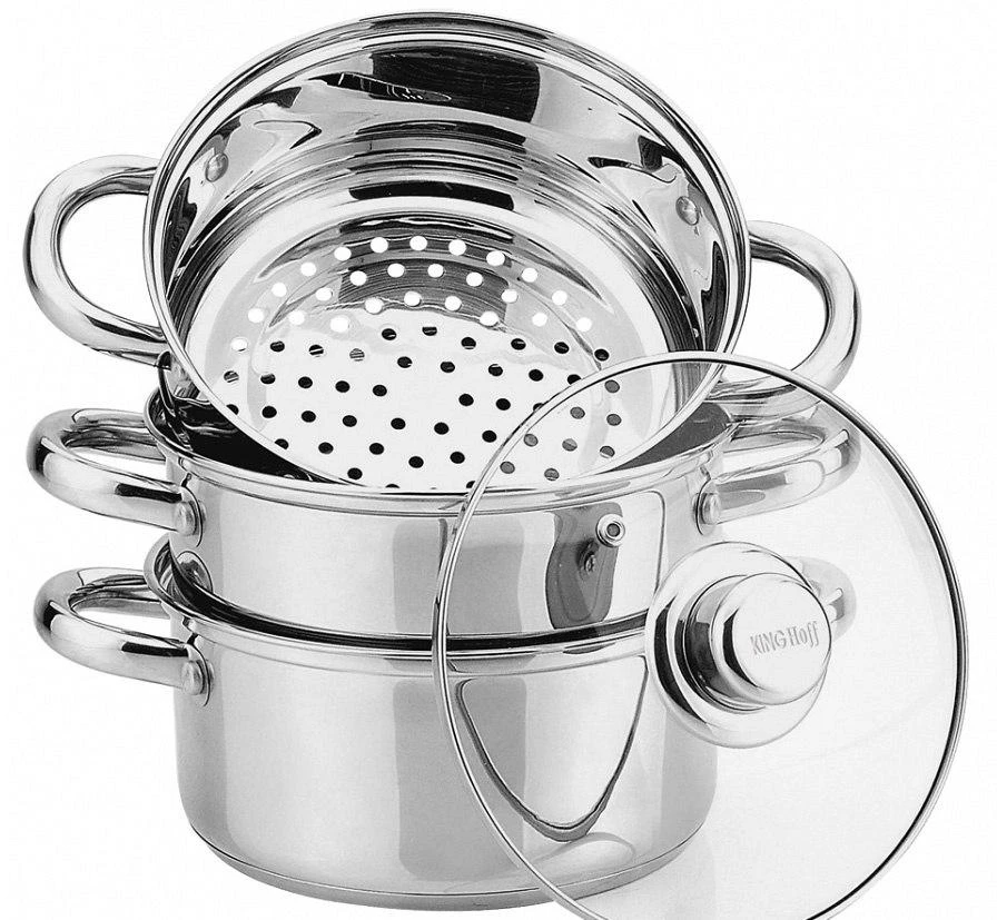 King Hoff Rinkinys Kinghoff 4 dalių garintuvų komplektas, skersmuo 22 cm, 4 litrai