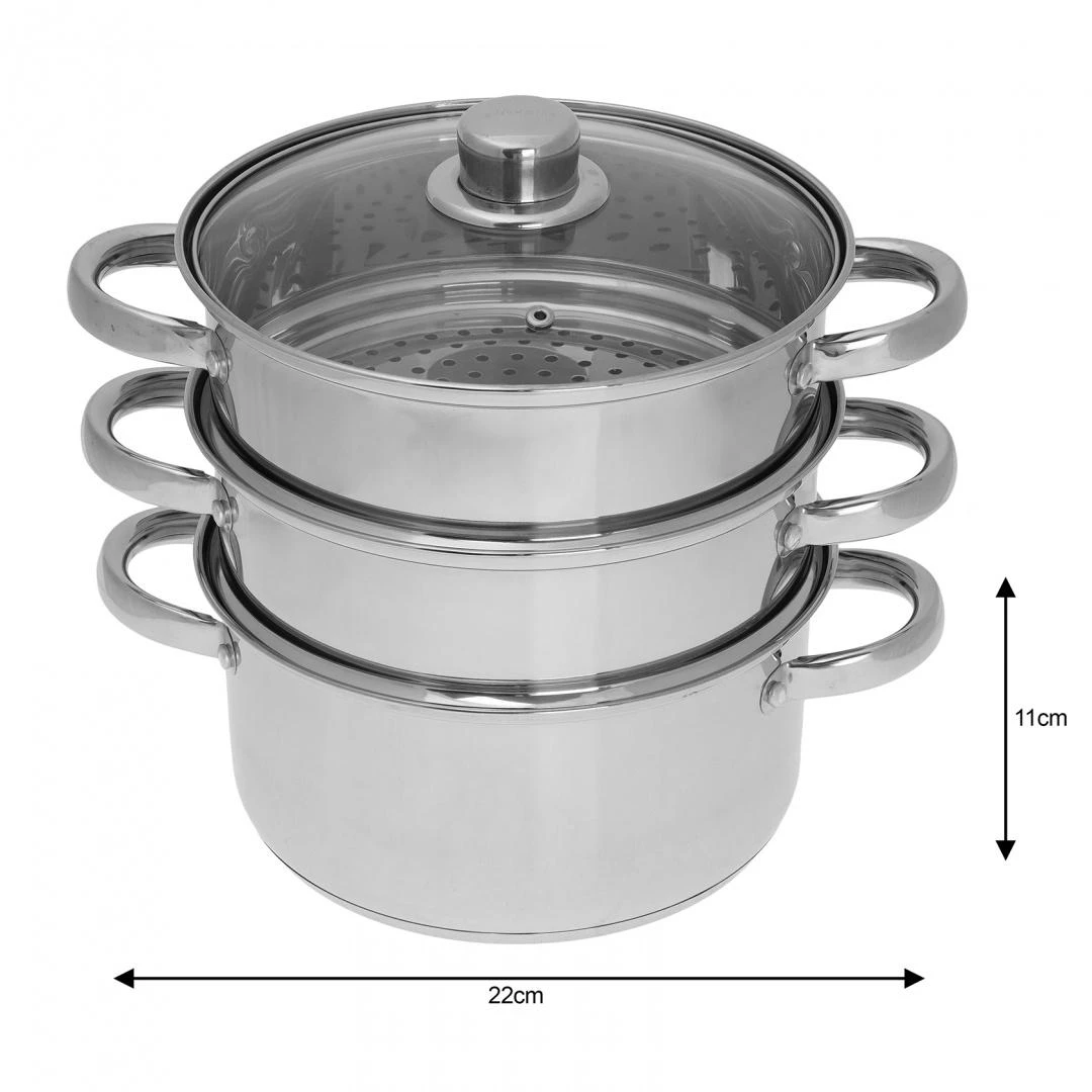 King Hoff Rinkinys Kinghoff 4 dalių garintuvų komplektas, skersmuo 22 cm, 4 litrai