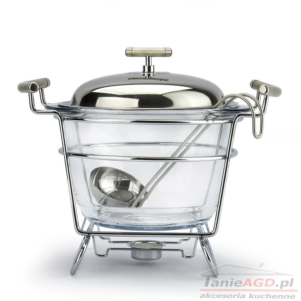 King Hoff Podgrzewacz Maisto šildytuvas, stiklinis - plieno, 4 l, „Kinghoff“