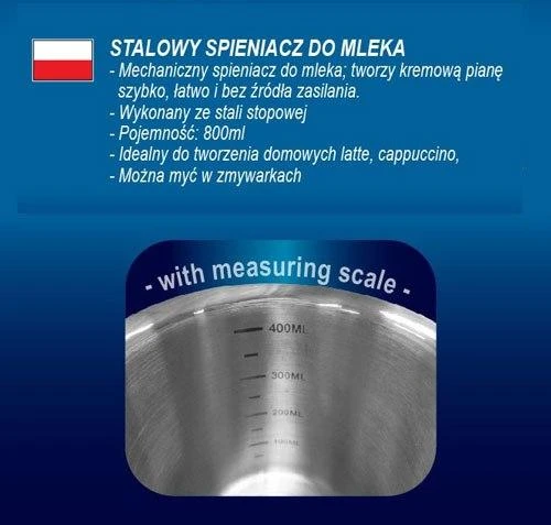 King Hoff Spieniacz Pieno plakiklis, plieno, 0,8 l, „Kinghoff“