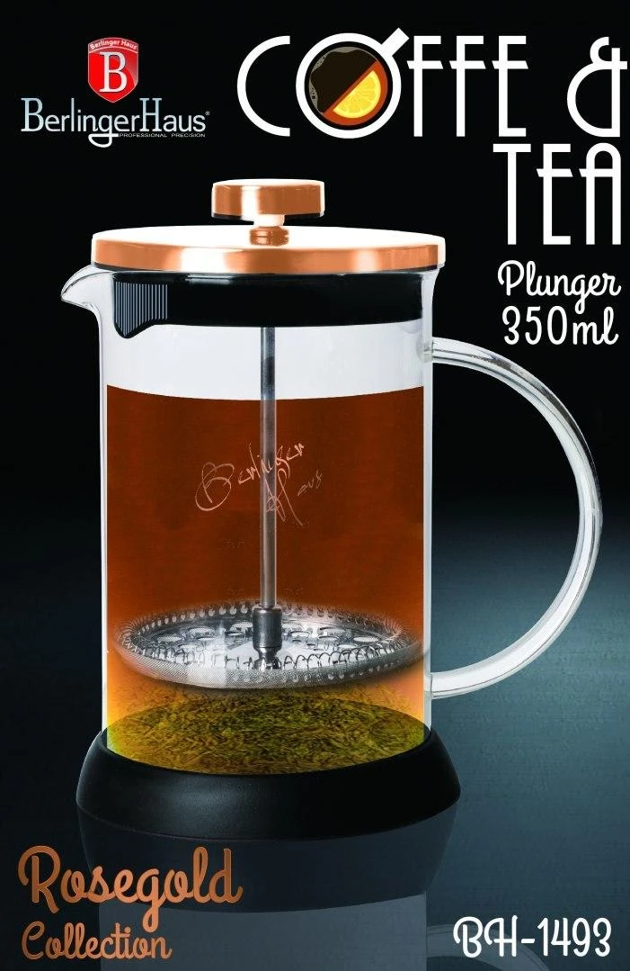 Berlinger Haus Kavos ir arbatos virimo aparatas 350 ml Rožinis auksas (BH / 1493)