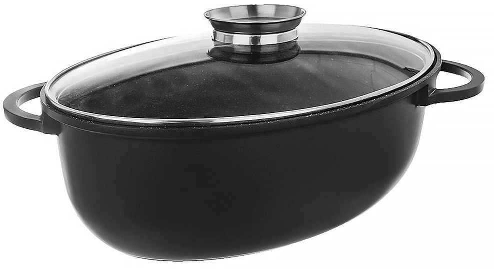 Orion Kepimo indas granitinė su dangčiu ovali GRANDE 8 l, 45x27,5 cm