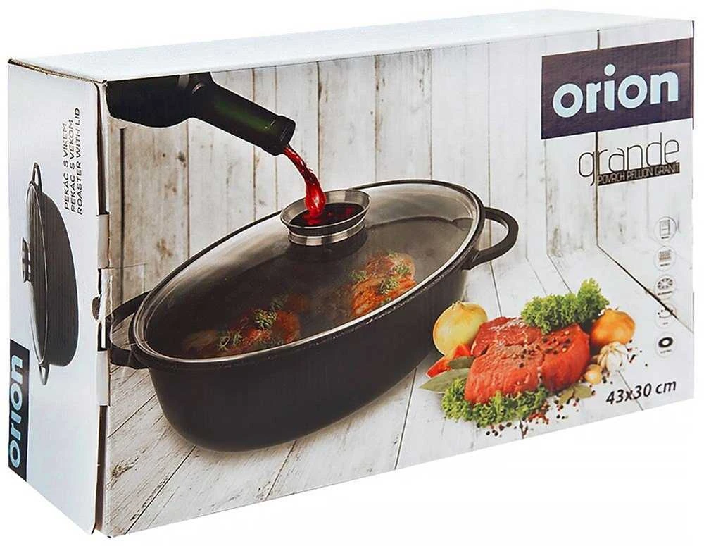 Orion Kepimo indas granitinė su dangčiu ovali GRANDE 8 l, 45x27,5 cm