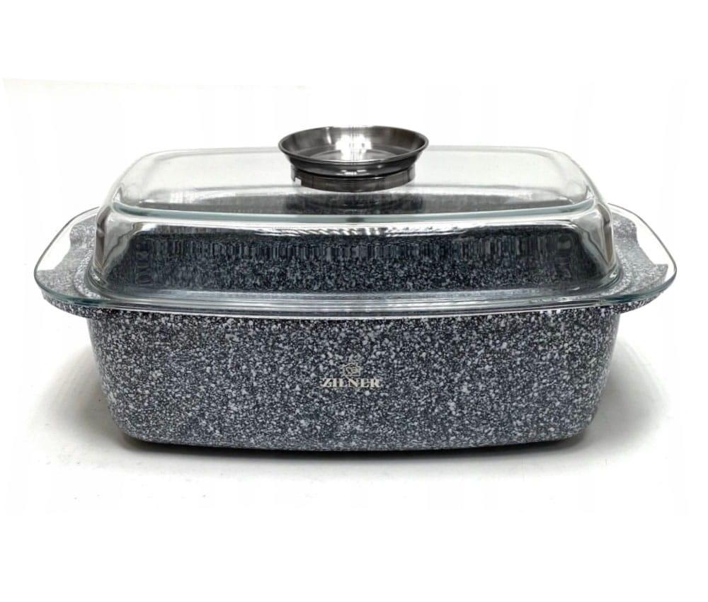Zilner DIDELIS MARMURINIS KERAMINIS skrudinimo puodas HEAVY POT NElipnus aromatas