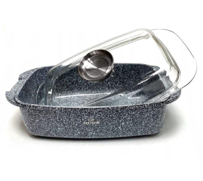 Zilner DIDELIS MARMURINIS KERAMINIS skrudinimo puodas HEAVY POT NElipnus aromatas