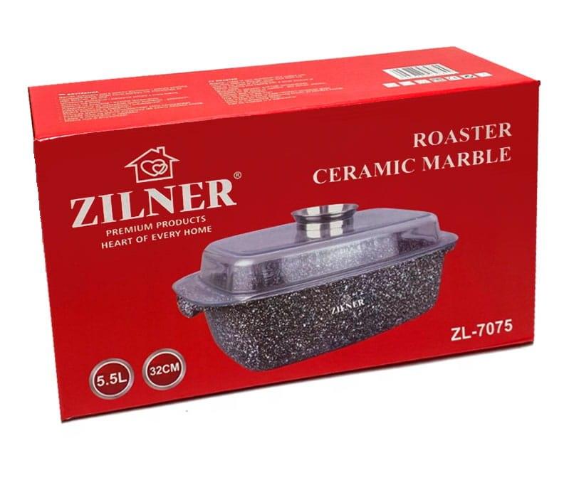 Zilner DIDELIS MARMURINIS KERAMINIS skrudinimo puodas HEAVY POT NElipnus aromatas