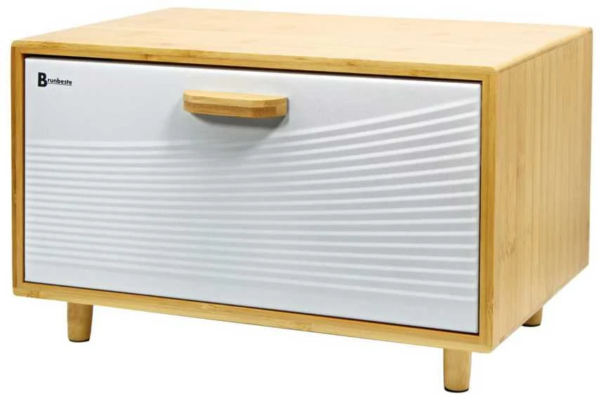 Bambukinis duonos indas BRUNBESTE BB-4253 Baltas