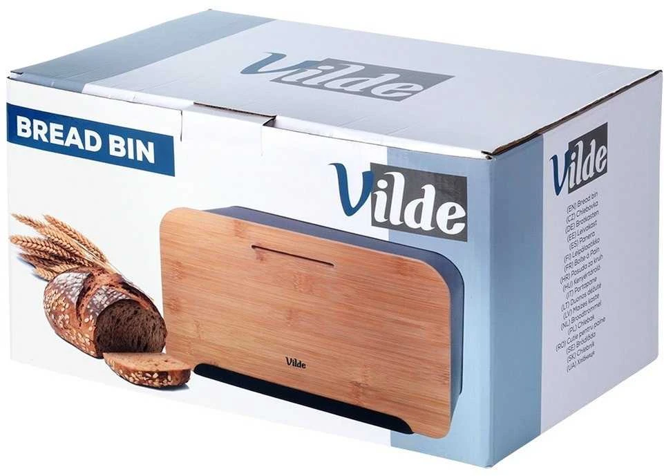Duoninė Vilde 35x22x20,5 cm su bambukine lentele, juoda