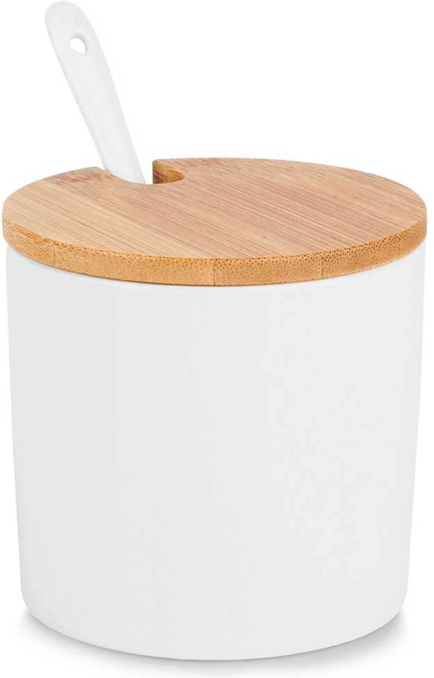 Cukrinė Vilde su bambuko dangteliu ir šaukšteliu, 250 ml