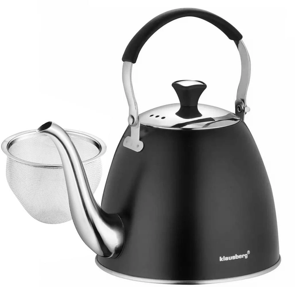 Klausberg juodas virdulys su nuimamu filtru