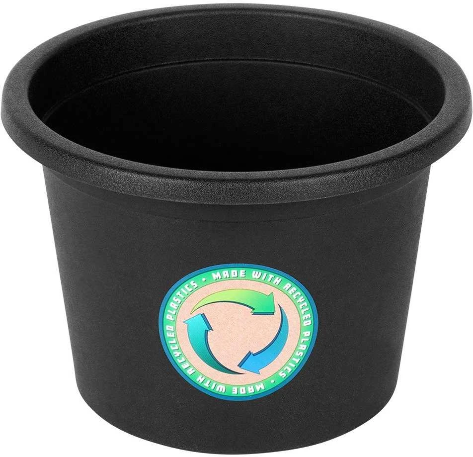 Vilde Plastikinis gėlių vazonas Juodas 20 cm - Sodo vazonas