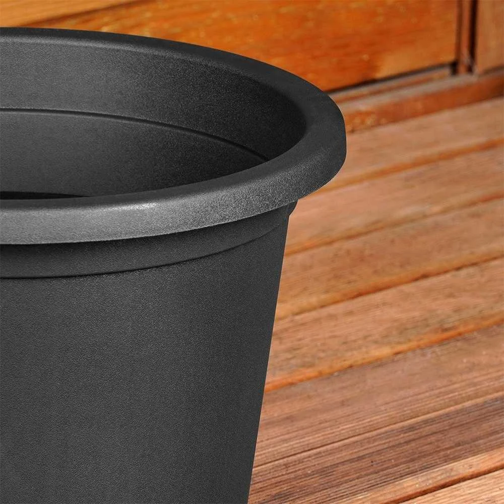 Vilde Juodas gėlių vazonas 27,5 cm lauko sąlygoms