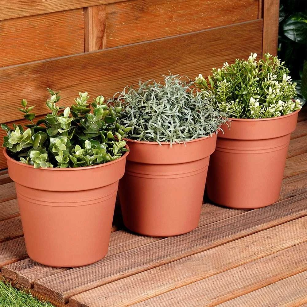 ProGarden Gėlių vazonai 17 cm, Ekologiški, 3 vnt.