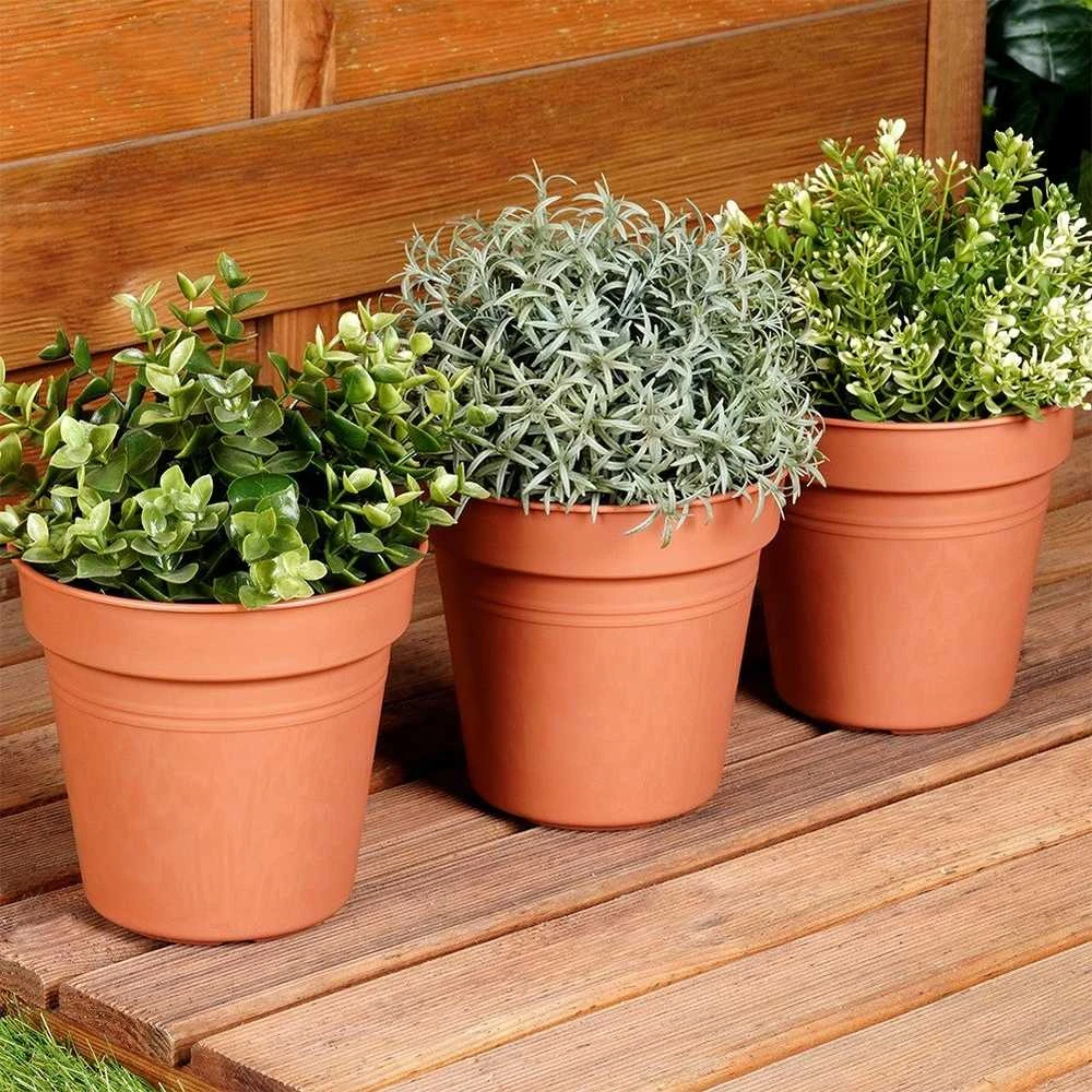 Ibergarden ProGarden Plastikinių Vazonų Rinkinys 3 vnt. 15 cm