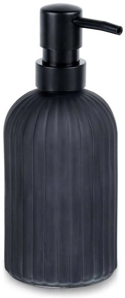 Skysto muilo dozatorius Vilde, juodas stiklinis, 400 ml