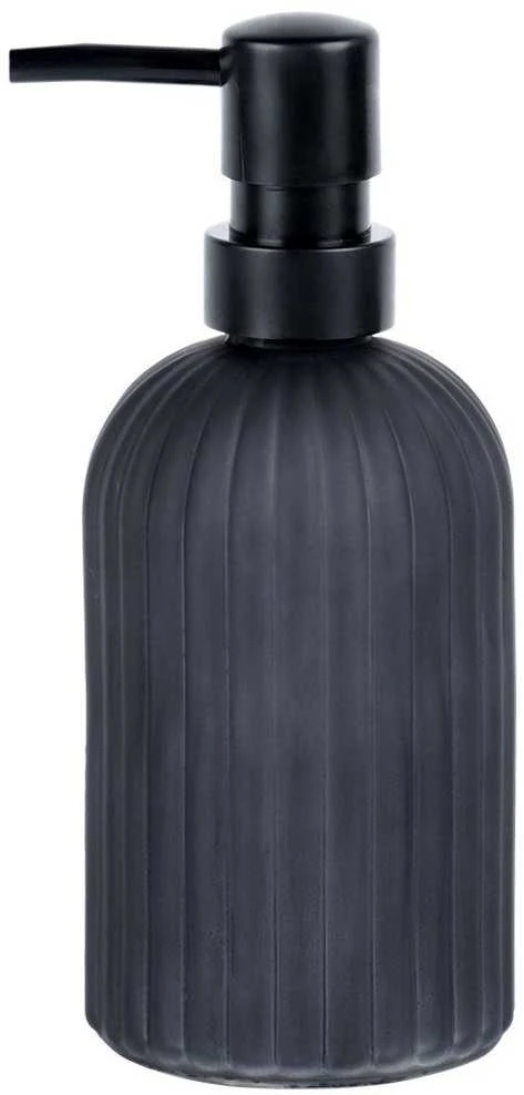 Skysto muilo dozatorius Vilde, juodas stiklinis, 400 ml