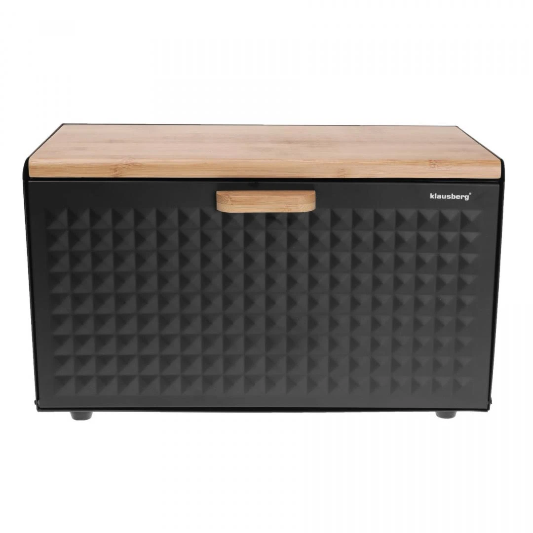 Klausberg bamboo and steel breadbox (KB-7425) | Klausberg