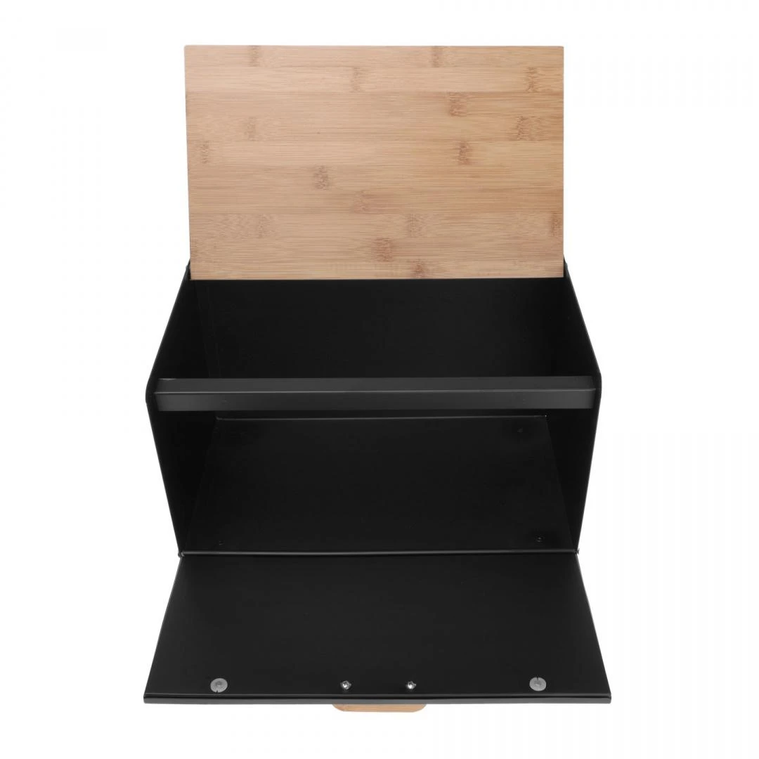Klausberg bamboo and steel breadbox (KB-7425) | Klausberg