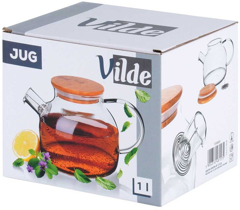 Stiklinis ąsotis su sieteliu Vilde, 1 l