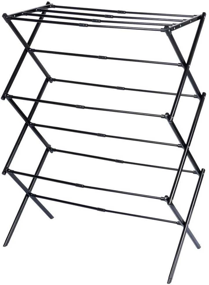 Vilde Vertikalus džiovyklė Metalinis Juodas Intreklaus 44,5-75x37,5x105 cm
