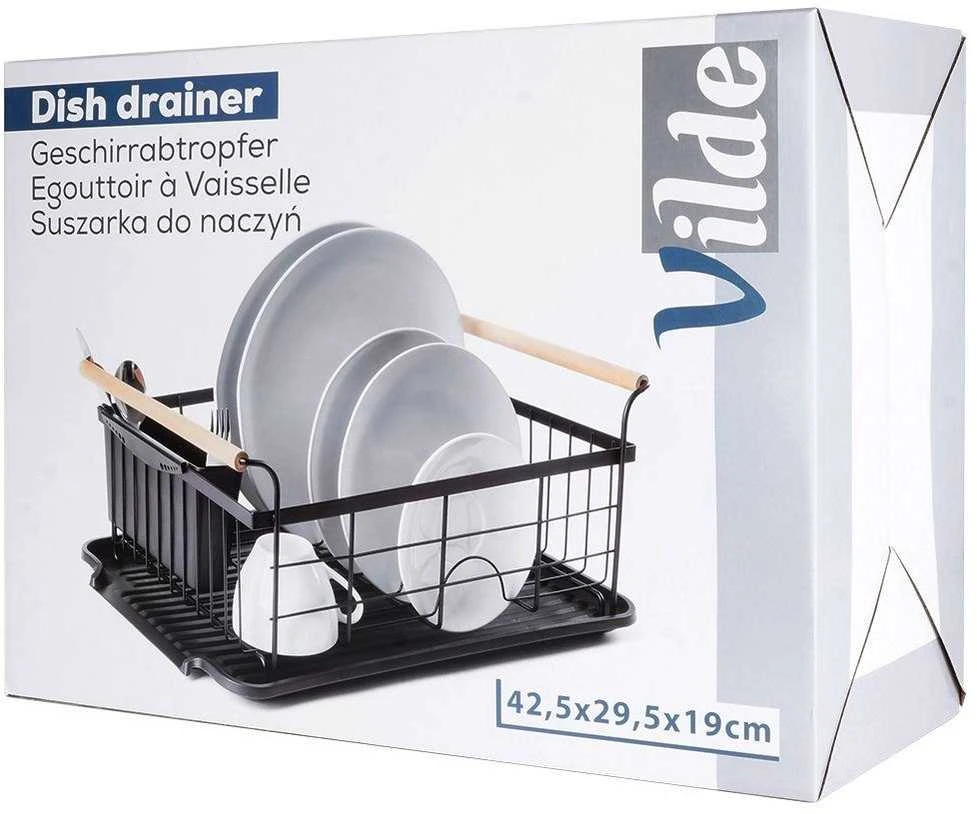 Vilde Indų džiovyklė juoda 42,529,5x19 cm