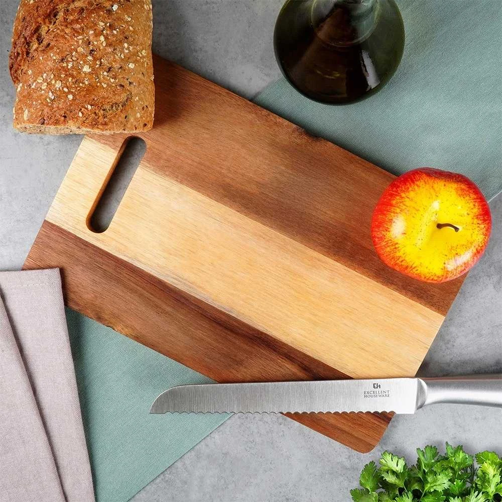 Excellent Houseware Medinė pjaustymo lenta 30x20 cm - Akacijos mediena - Virtuvės reikmenys