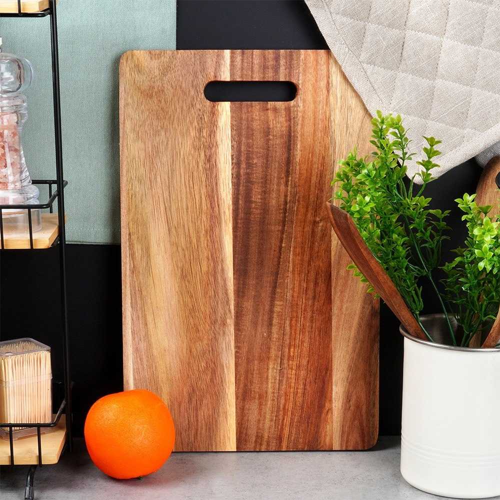 Excellent Houseware Akacijos medienos pjaustymo lenta 40x25 cm - Virtuvės įrankiai