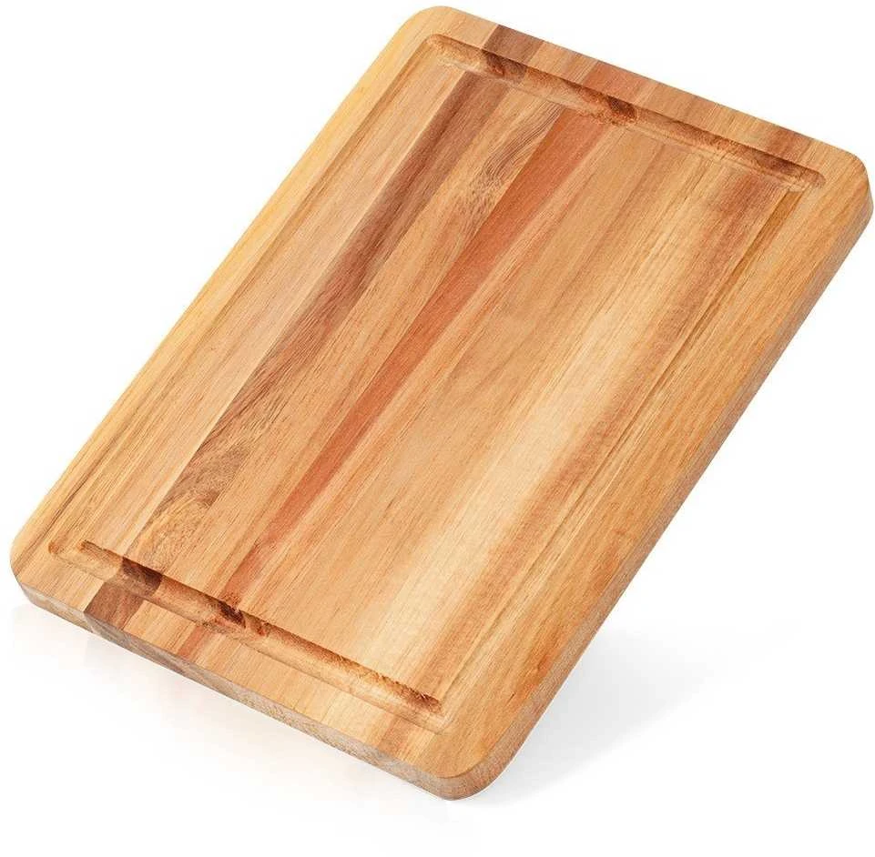 Excellent Houseware Holzschneidebrett Schneidebrett Holzbrett Servierbrett Servierplatte Schneidebrett aus Holz 28x20 cm