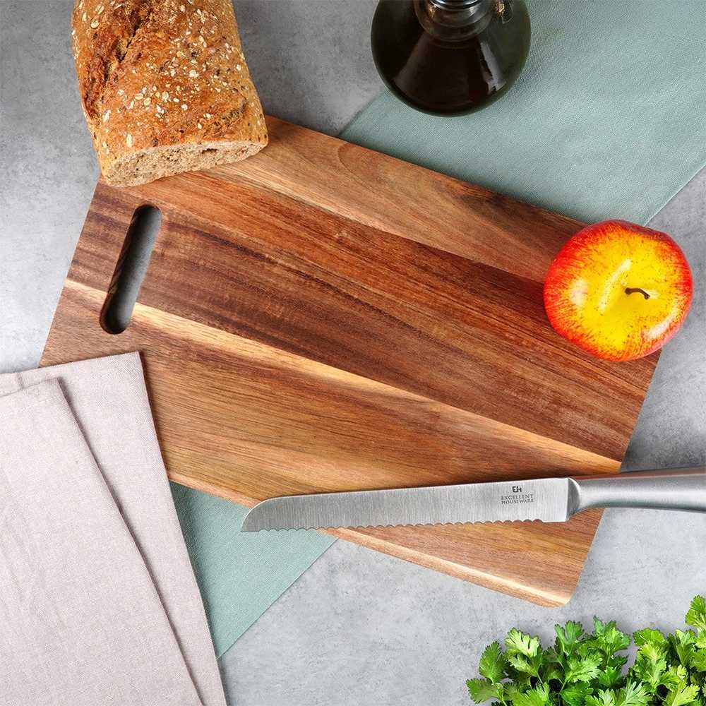 Excellent Houseware Akacijos medienos pjaustymo lenta 40x25 cm - Virtuvės įrankiai