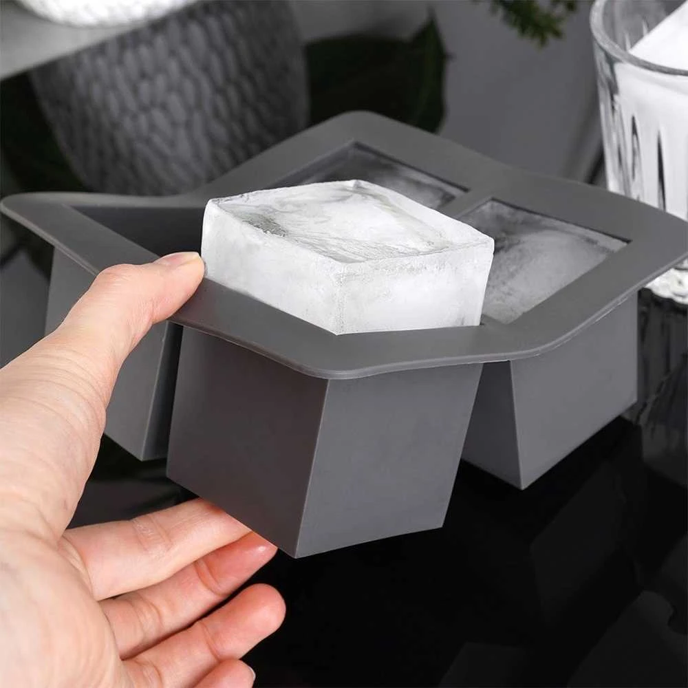 Excellent Houseware Silikoninė ledo kubelių forma XXL 15,5x15,5x6 cm