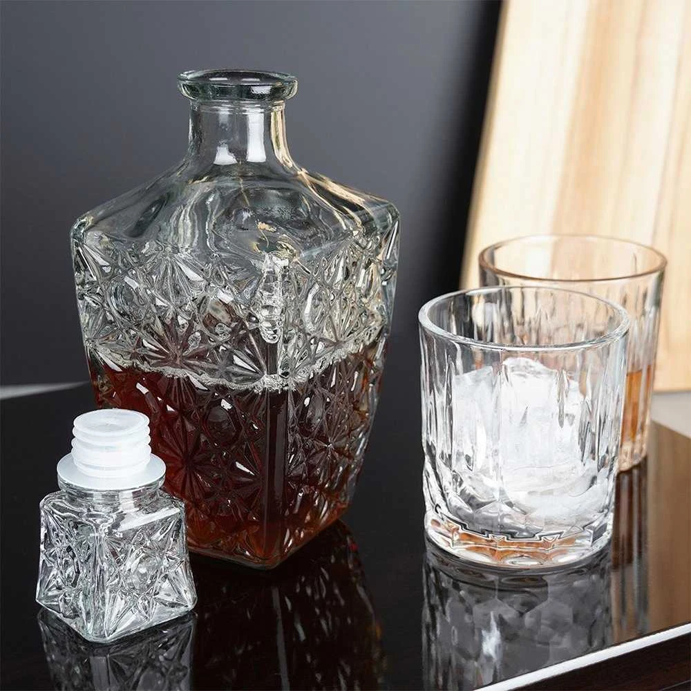 Excellent Houseware Stiklinė karafka whisky 830 ml