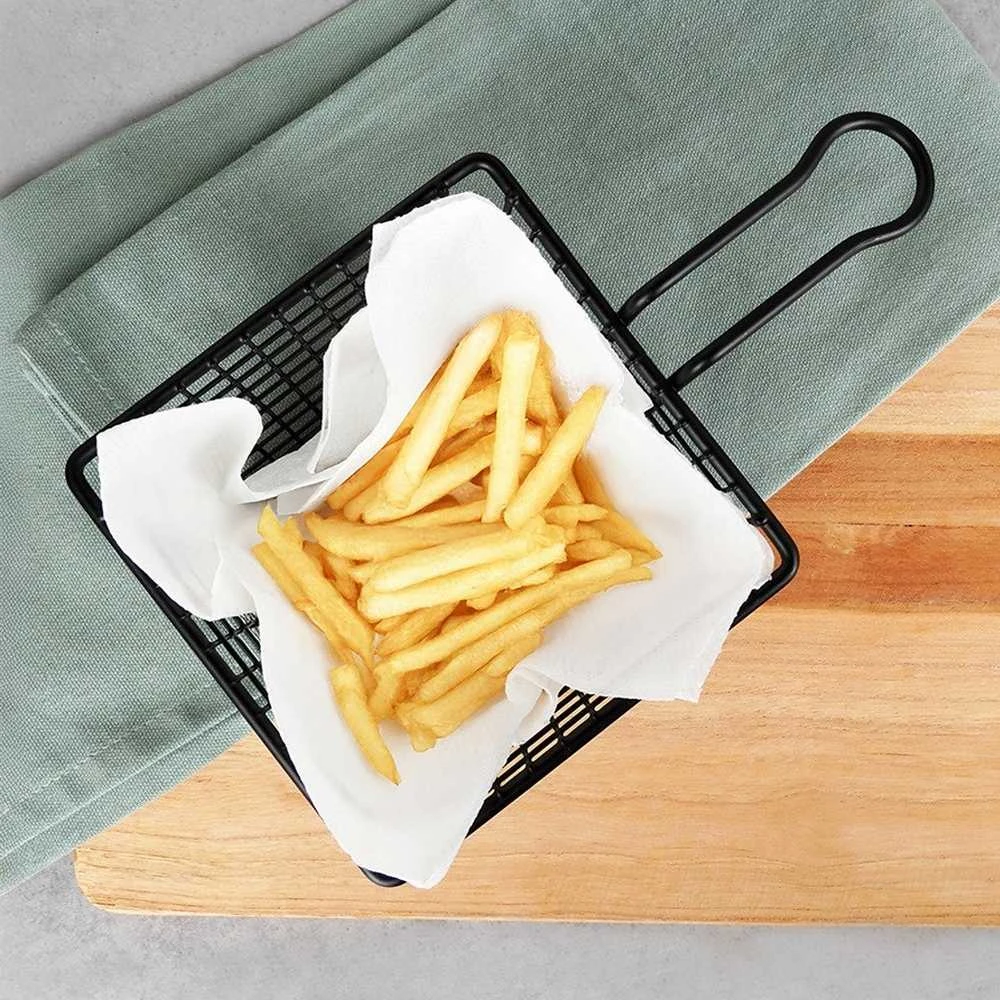Mondex Metalinis užkandžių krepšelis su rankena - 22x13x9 cm - Frietmand