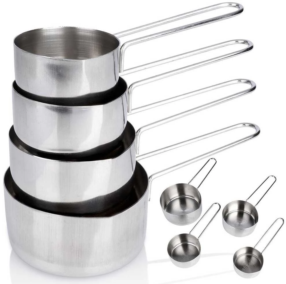 Excellent Houseware Plieniniai matavimo šaukštai 4 vnt. 60-200 ml