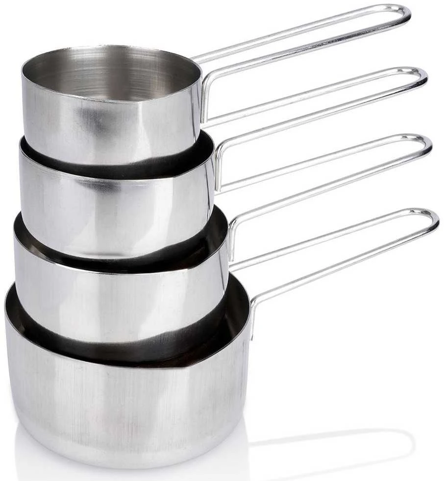 Excellent Houseware Plieniniai matavimo šaukštai 4 vnt. 60-200 ml