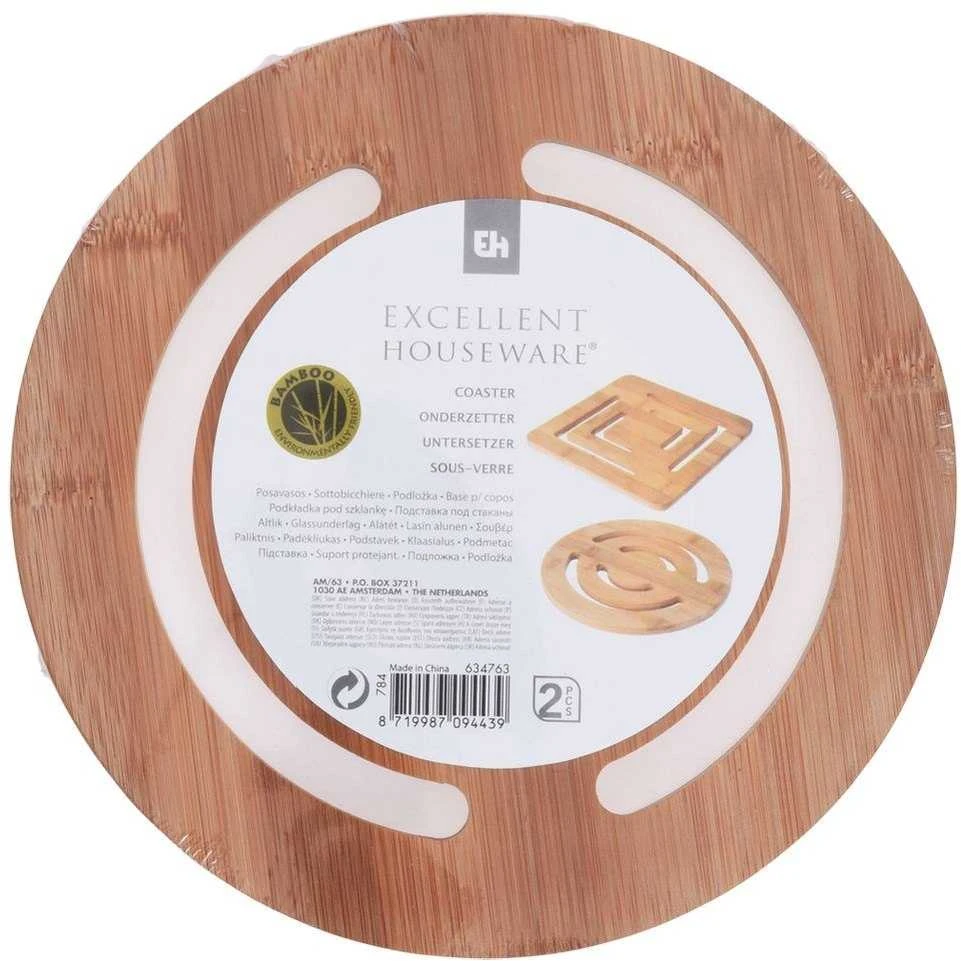 Excellent Houseware Padėkliukas puodui bambukinė 20 cm